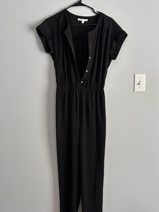 DR2 Pants - DR2 Black Wide Leg Jumpsuit | Elastic Waist | Size Small | Minimal Chic